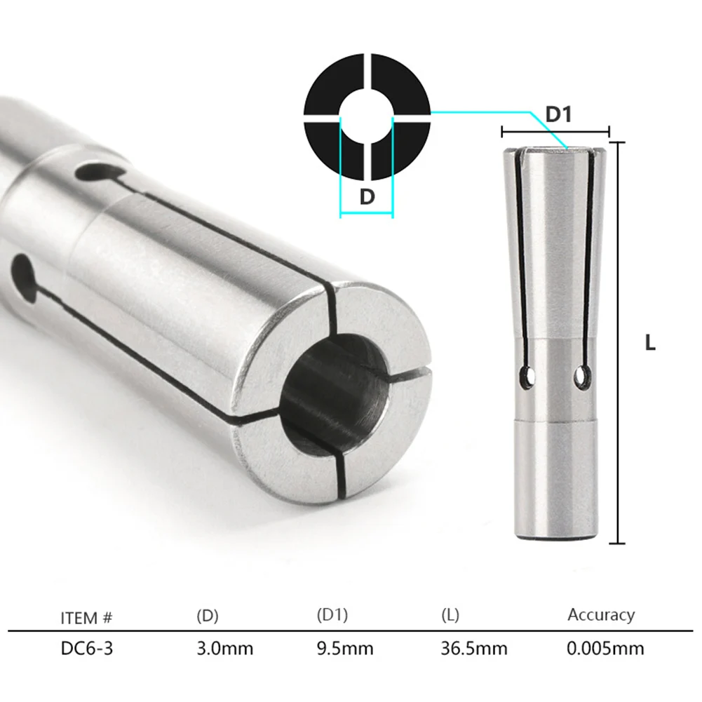 Цанга для обратного фрезы, удлинитель для SDC DC, совместимая с патроном с ЧПУ, высокоскоростная сталь, 1 шт.