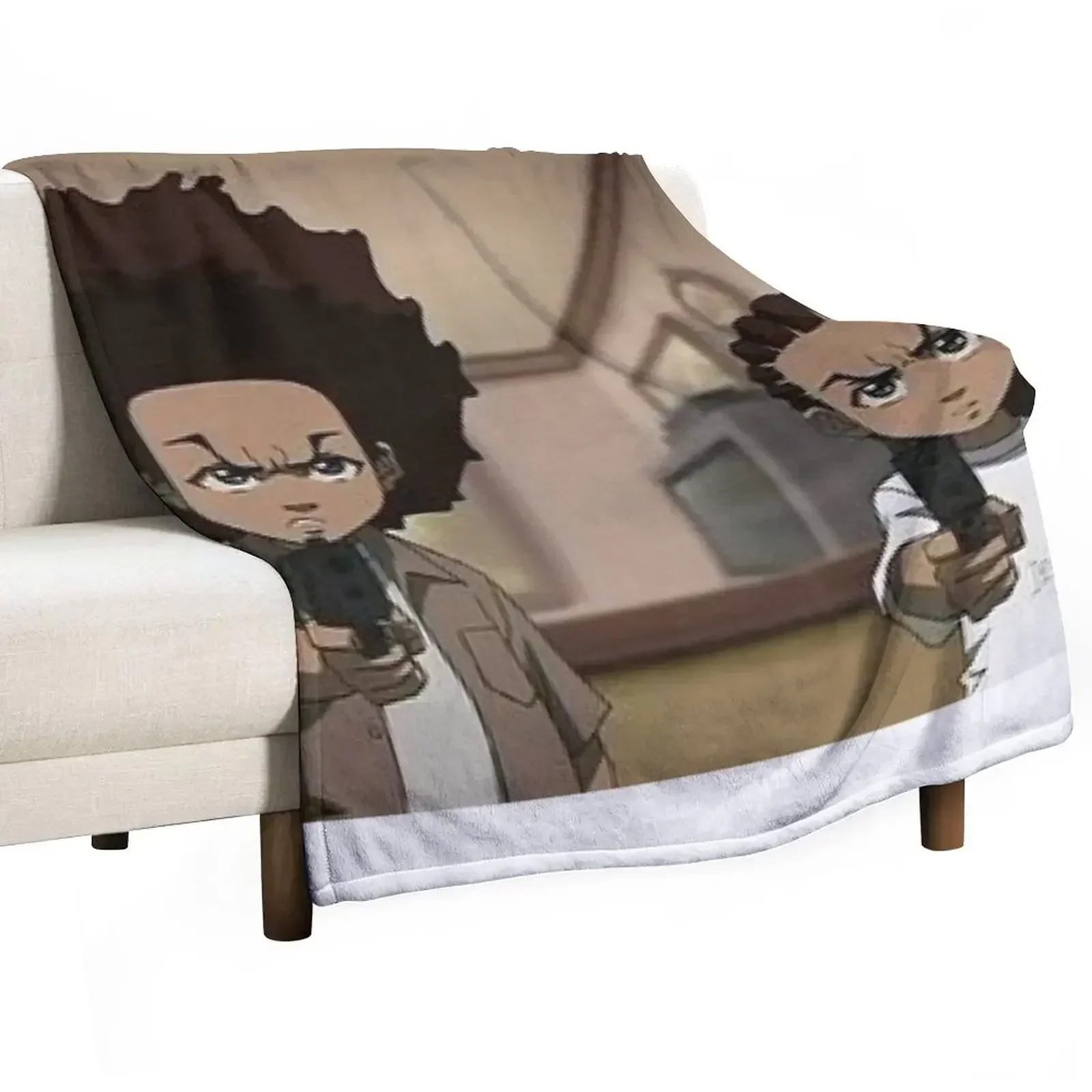 

The Boondocks Huey, and Riley Throw Blanket Hairy Decorative Throw Hairys Blankets