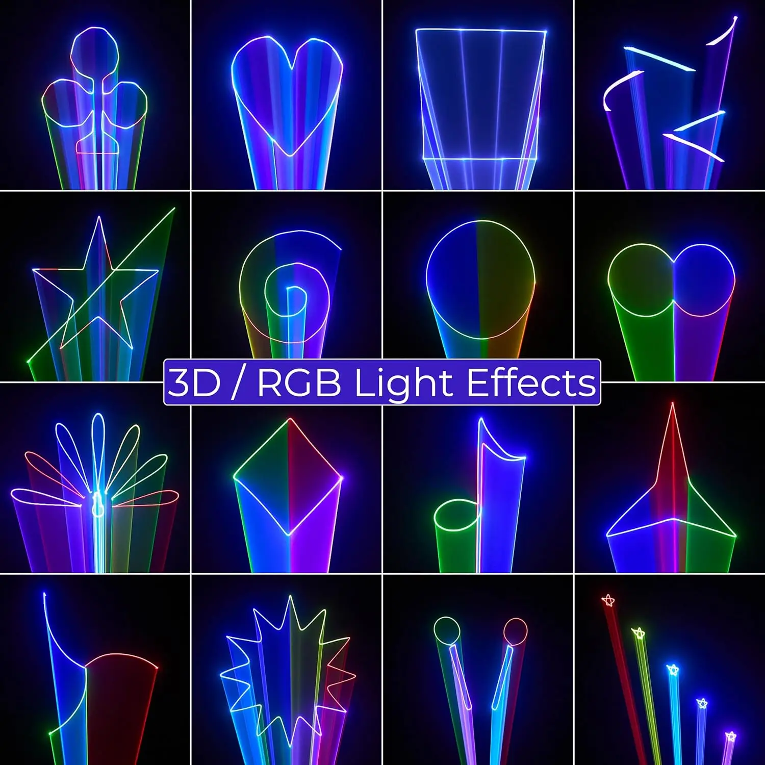 3D الرسوم المتحركة داخلي ديسكو أضواء الليزر 10M التحكم عن بعد في الصوت DMX الهذيان عيد ميلاد الزفاف عيد الميلاد حزب الإضاءة