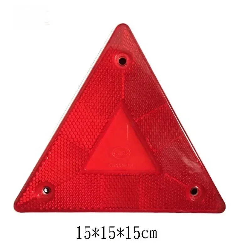 4/1pcs Red Warning Reflector Truck Stop Warning Sign Plate Rear Light Safety Reflect Triangle Warning Reflector Sign Board