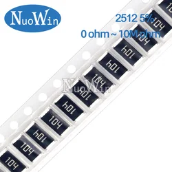 50pcs/Lot 2512 5% Resistor 0R-10M 10 22 47 100 200 220 470 ohm 10R 22R 47R 100R 220R 470R 1K 3.3K 4.7K 10K 22K 100K 470K 1M 1W