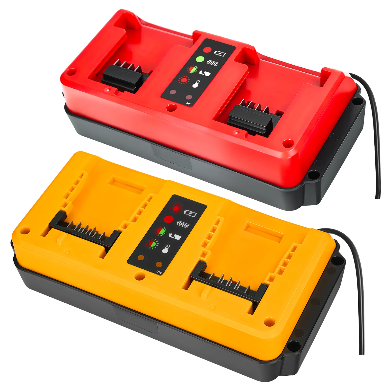 

Battery Charger Replacement for Dewalt/Milwaukee 14.4V-20V Lithium Battery 2-Port Simultaneous Charging Fast Charger EU/US Plug