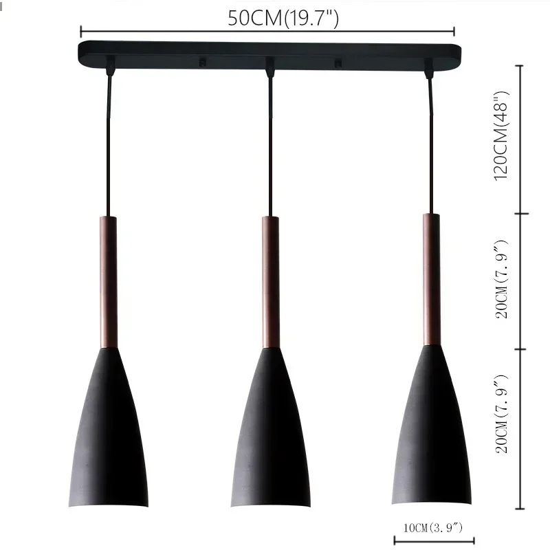 

Industrial Decor Minimalist Bedroom Black White Nordic Dinning Room Kitchen Island Wooden Metal Iron Pendant Light