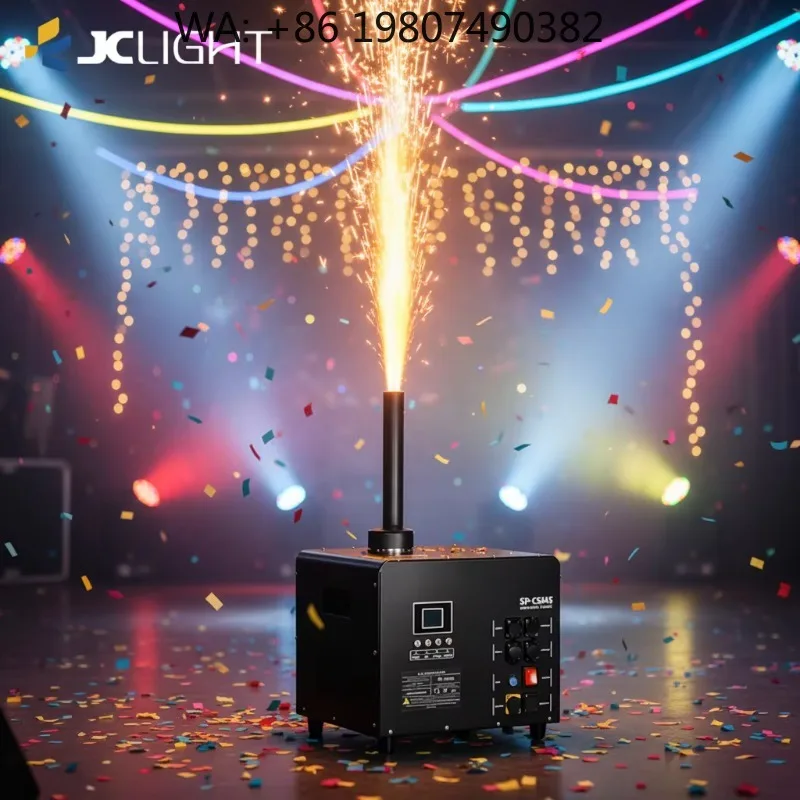 850W IP65 Waterproof Cold Spark  DMX 10m Spray Height Safe Fountain for Outdoor Wedding Stage Party FX Gear