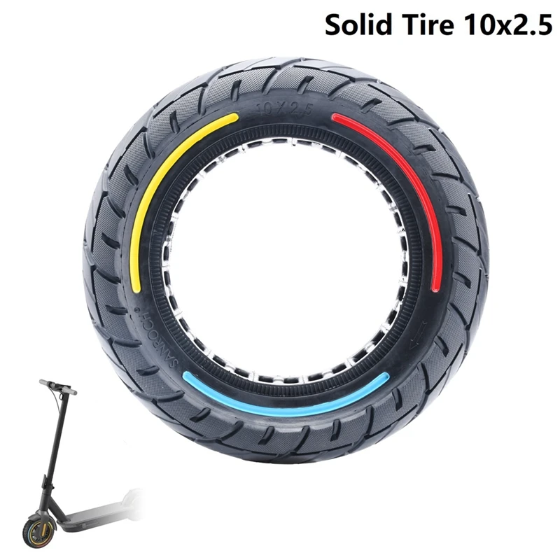 Solid Tire 10 Inch 10X2.5 For Segway Ninebot Max G30 G30P G30LP Gotrax G5 G6 Electric Scooters Parts Accessories Wheel