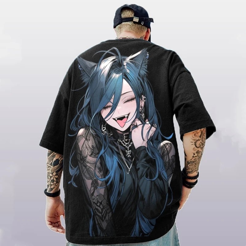 

Summer Men's T-Shirt 3d Catwoman Print Short Sleeve T-Shirt For Men Street Hip Hop Unisex Clothing Oversized Tees 2024 New Tops