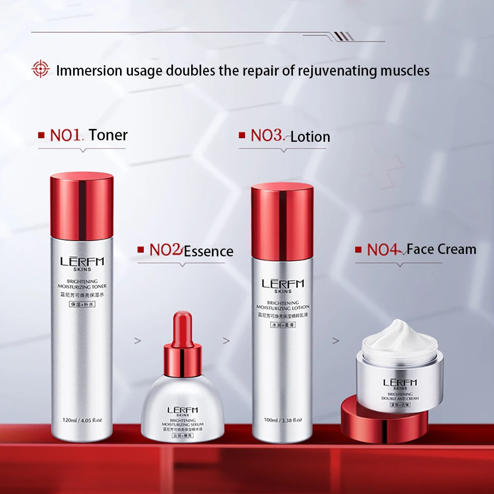 Astaxanthin Brightening Improve Facial Dull Skincare Sets Facial Toner Moisturizing Essence Face Lotion Retinol Face Cream