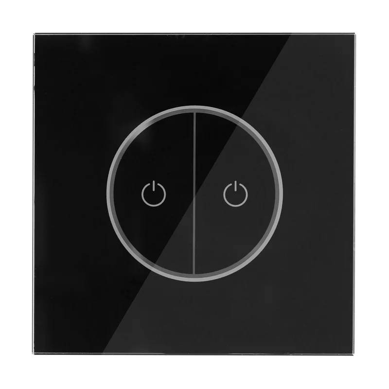 A97I-Tuya Wifi Smart Switch Two-Opening Glass Panel Touch Switch Universal For European And National Standards