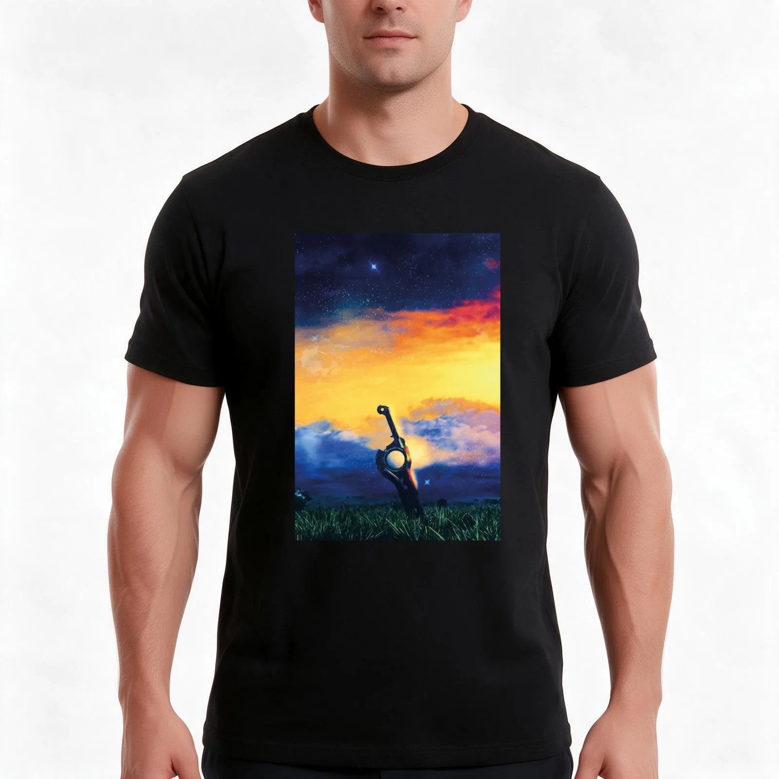 Xenoblade Xenoblade Xenoblade T-Shirt, Summer Casual Cotton Tee, Oversized Streetwear Tops, Vintage Graphic Print, 100% Cotton