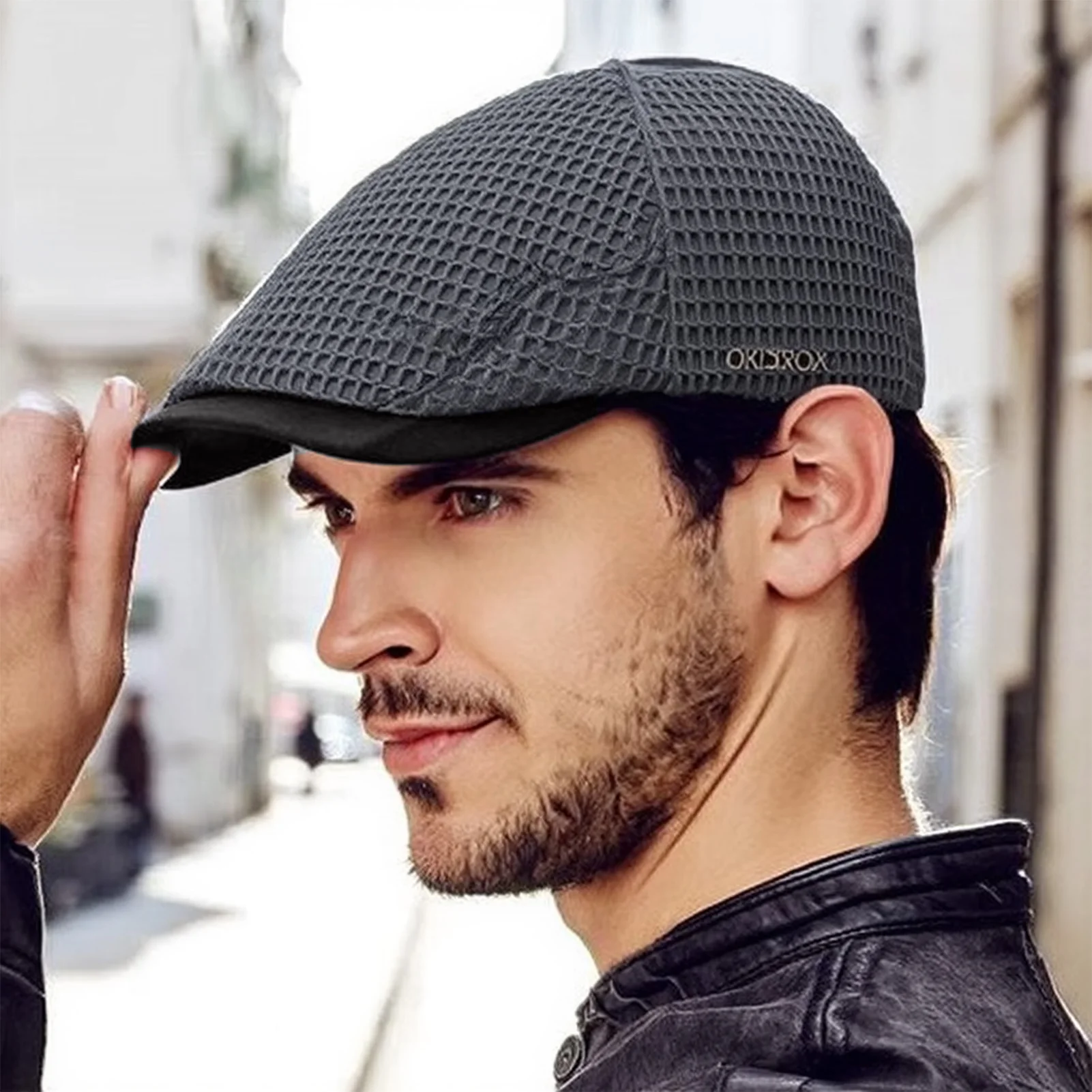 Mesh-Baskenmütze für Damen und Herren, leichte Sommer-Freizeitmütze, dünn, ausgehöhlt, atmungsaktiv, Baskenmütze für Outdoor-Aktivitäten