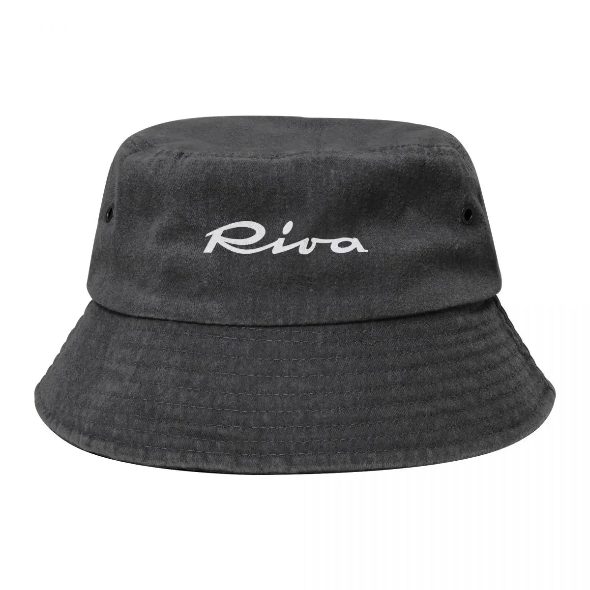 

Riva Logo Cowboy Denim Fisherman Hat With Printing