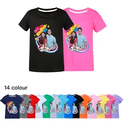 Girls Summer Tops Cartoon Me Contro Te Clothes Kids TShirts For Baby Boys Short Sleeve Tees Cotton Children Outfits 2-14 Years