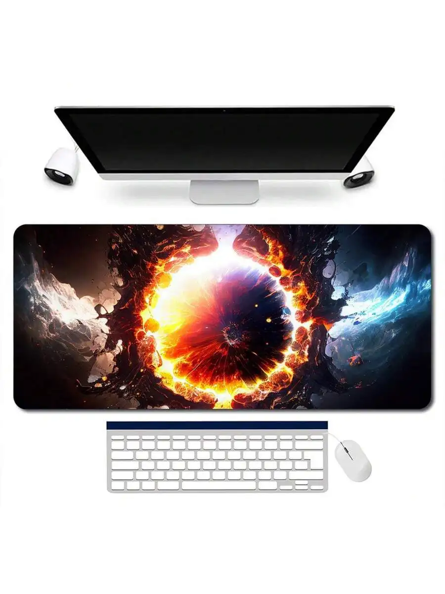Large Gaming Desk Mat Fantasy Portal Design Mouse Pad Desk Protector