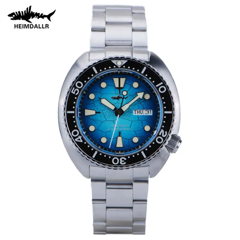 

Heimdallr Mens Diver Watches NH36 Automatic Watch Mechanical Wristwatch Turtle 200M Waterproof C3 Luminous Sapphire Glass Mirror