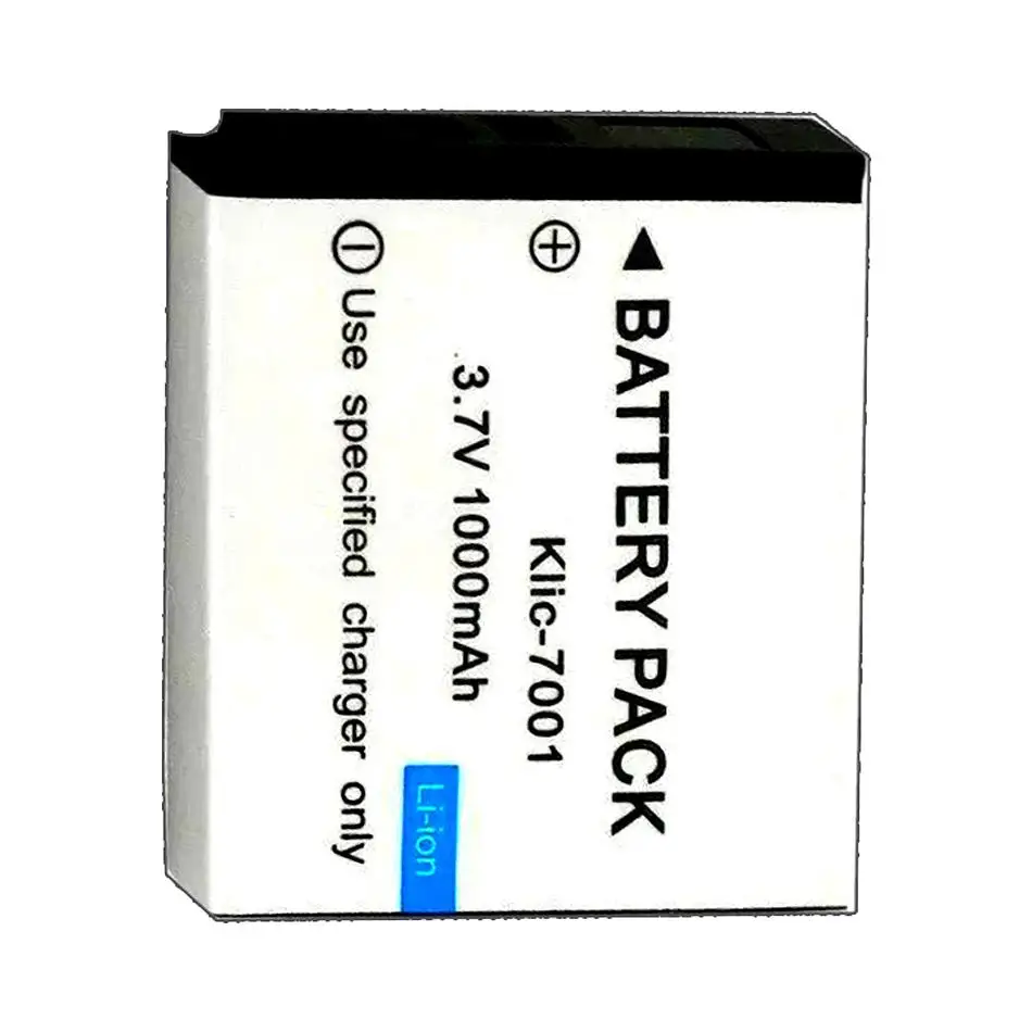 KLIC-7001 Camera Battery For Kodak Klic-7001 For BenQ DLi-213 For Medion VG0376122100001 Camera 1000mAh Real Capacity
