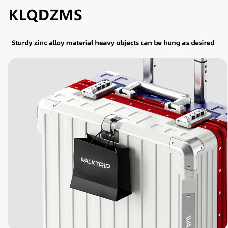 KLQDZMS Carry-on Travel Luggage 18 Inches Boarding Box Women's ABS + PC Trolley Case Students Small Aluminum Frame Suitcase