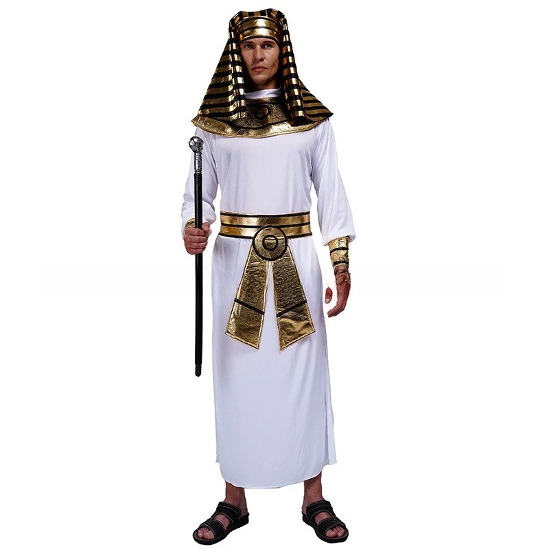 Halloween Adult Ancient Egyptian Male Pharaoh Costume Egyptian King Robe Large Male Pharaoh Role Play Costume
