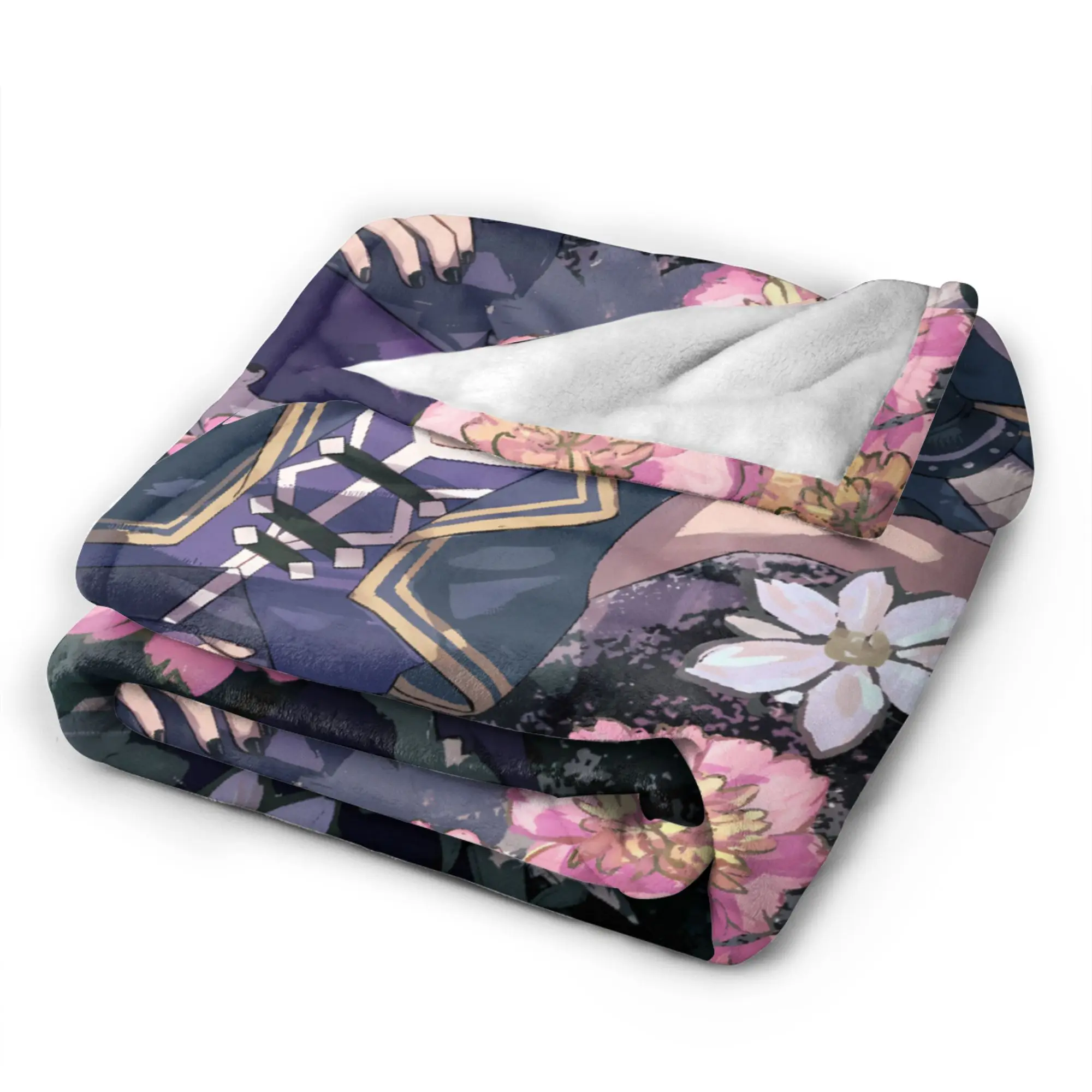 Singer V4flower Vflower Chibi Blanket Warm Soft Plush Throw Blanket For Kids Adult Home Decor Flannel Bedspread Bed Cover