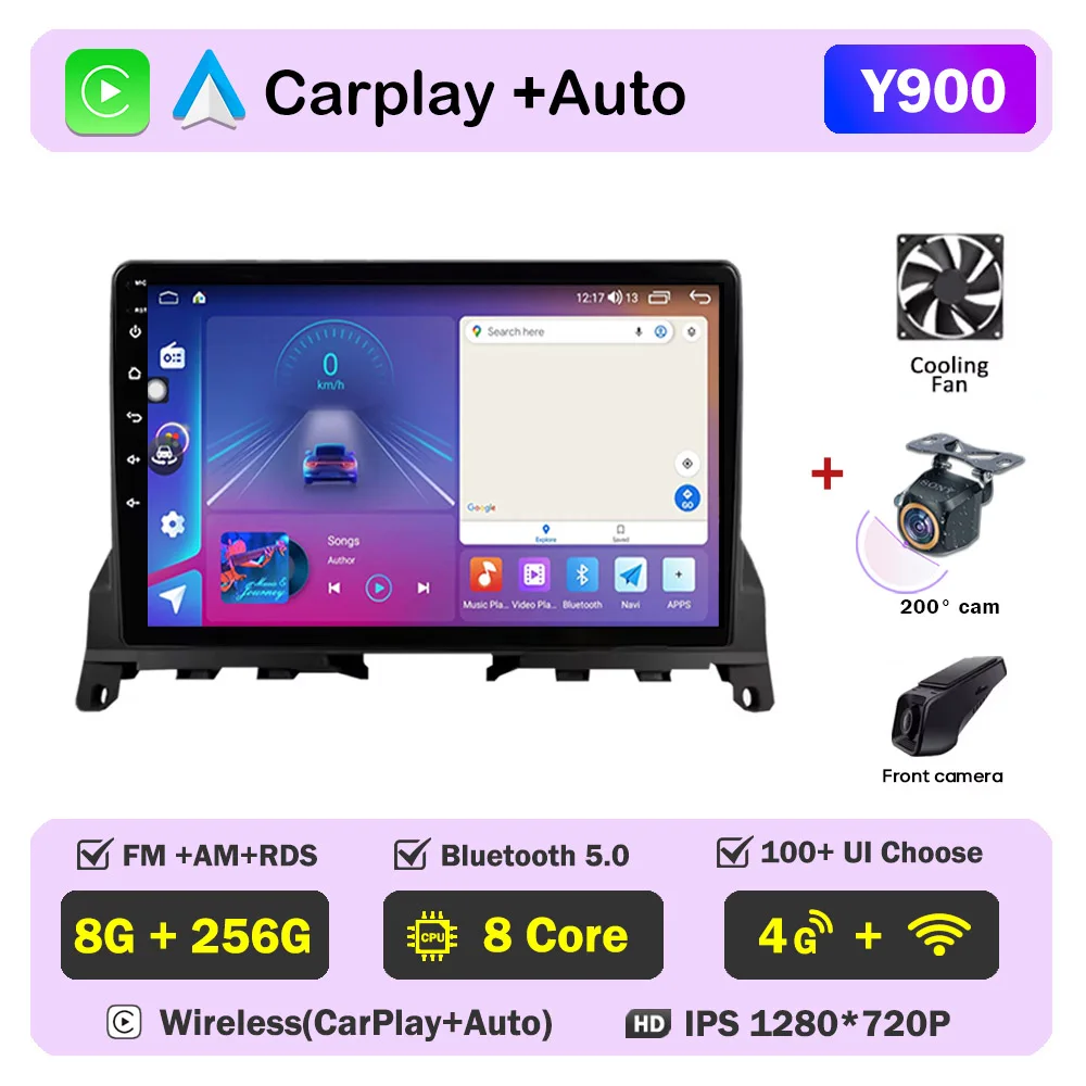Autoradio Voor Mercedes-Benz C-Klasse W204 S204 2007-2010 Android Auto Speler Wireles Carplay 8core autoradio Multimedia Stereo
