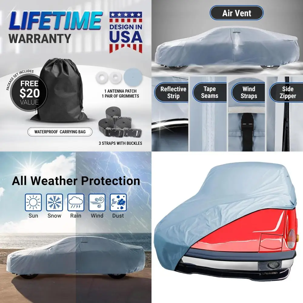 

Водонепроницаемый чехол для автомобиля на заказ, усиленный, для моделей 1965-1988 годов, для использования в помещении и на улице, с защитой от УФ-излучения и снега