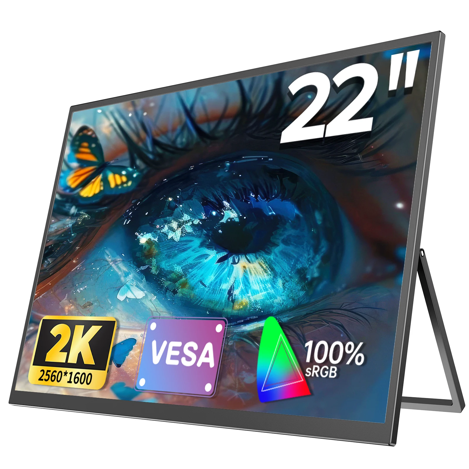 

EVICIV UMax 22 Computer Display 22inch Monitor 2K 1440P 100% sRGB IPS Screen with Stand For Laptop PC Mac Phone PS5 Game Console