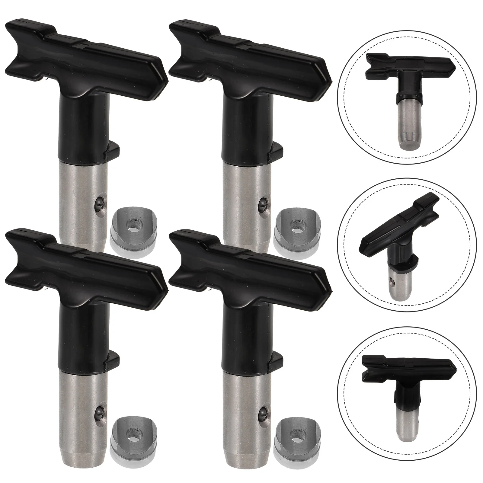 4Pcs Durable Plastic Tungsten Steel Sprayer Nozzle for Uniform Atomization and Easy Installation Spray Paint Tips