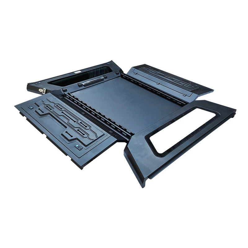 Car Accessories 4x4 Aluminum Alloy Thick Skeleton Split Three Door High Rear Box Cover For BYD Shark Pickup