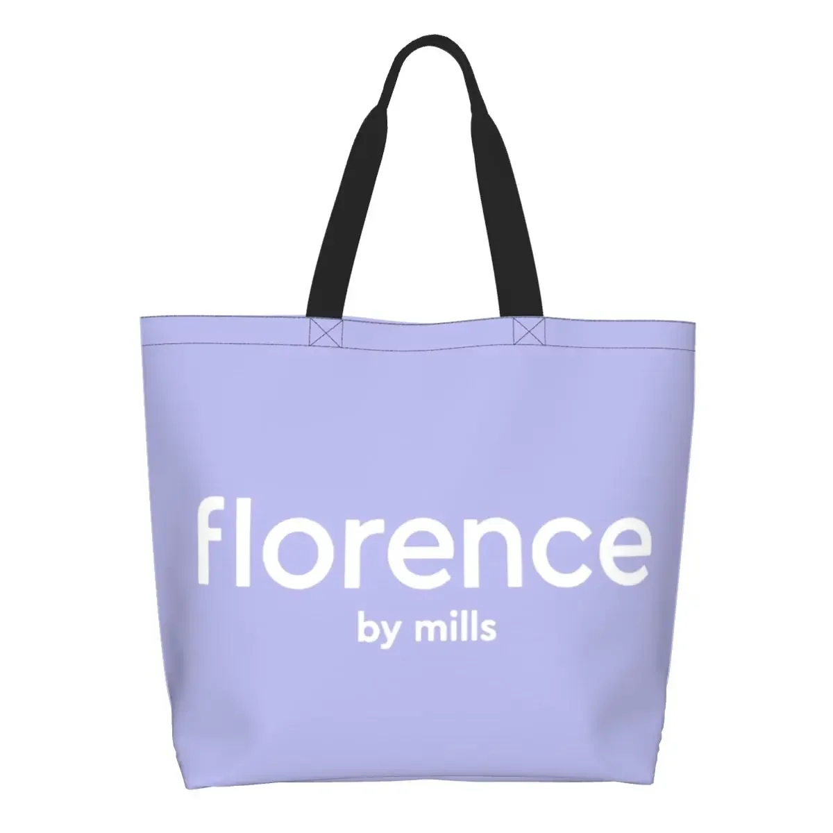 Reciclagem Florence By Mills Bolsa de compras feminina bolsa de ombro de lona durável para compras de compras