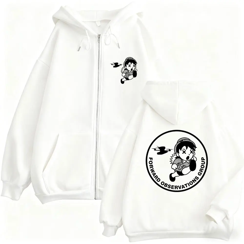 

Forward Observations Group Run Military Zipper Hoodie Men Women Casual Vintage Zip Up Jacket Male Fashion Oversized Streetwear