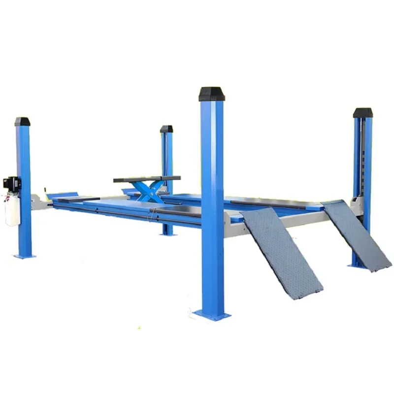 3.5Ton Four Post Auto Lift Steel Wire Rope Vertical Vehicle Lifting Machine  Auto Repair Workshop Hoist Equipment