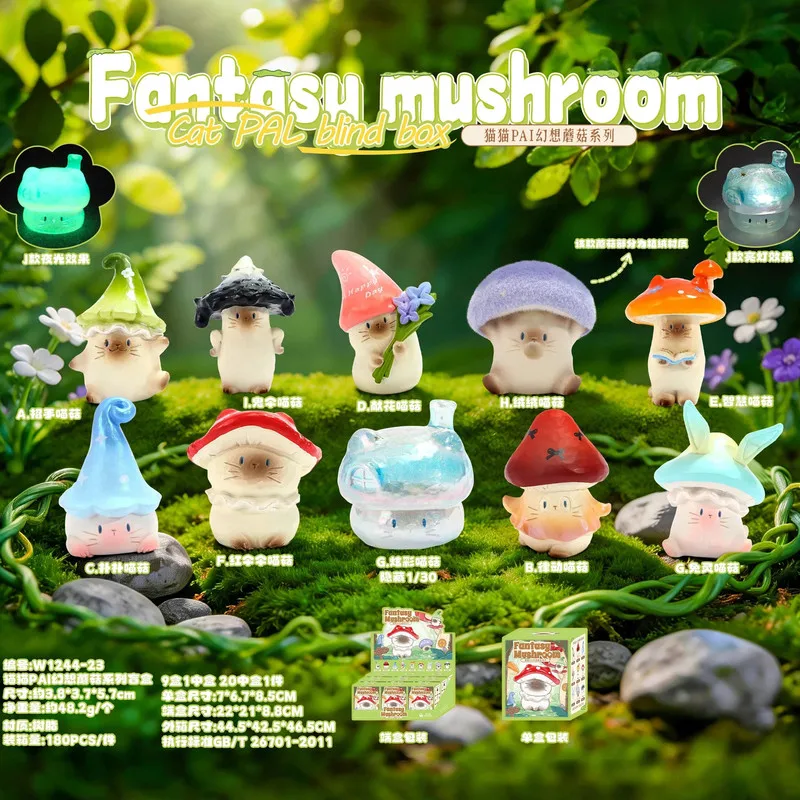 

Оригинальные фигурки-грибы серии PAI Fantasy от Cat, коллекционные наборы для декора рабочего стола, подарки на день рождения и Рождество для друзей