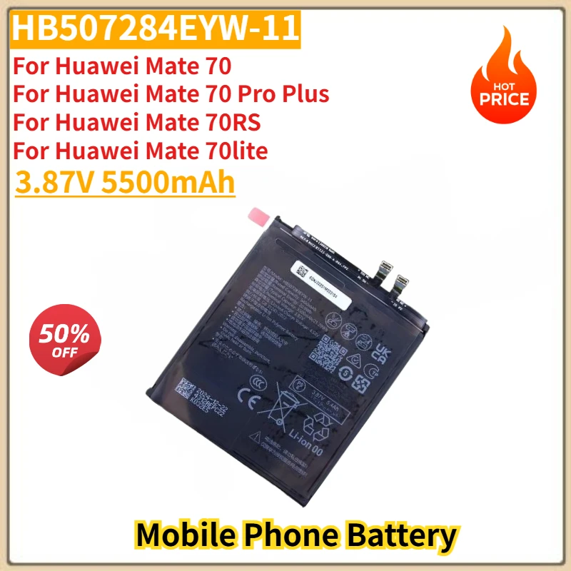 

HB507284EYW-11 High Quality Phone Battery 3.87V 5500mAh For Huawei Mate 70 / 70 Pro Plus /70RS /70lite Brand New