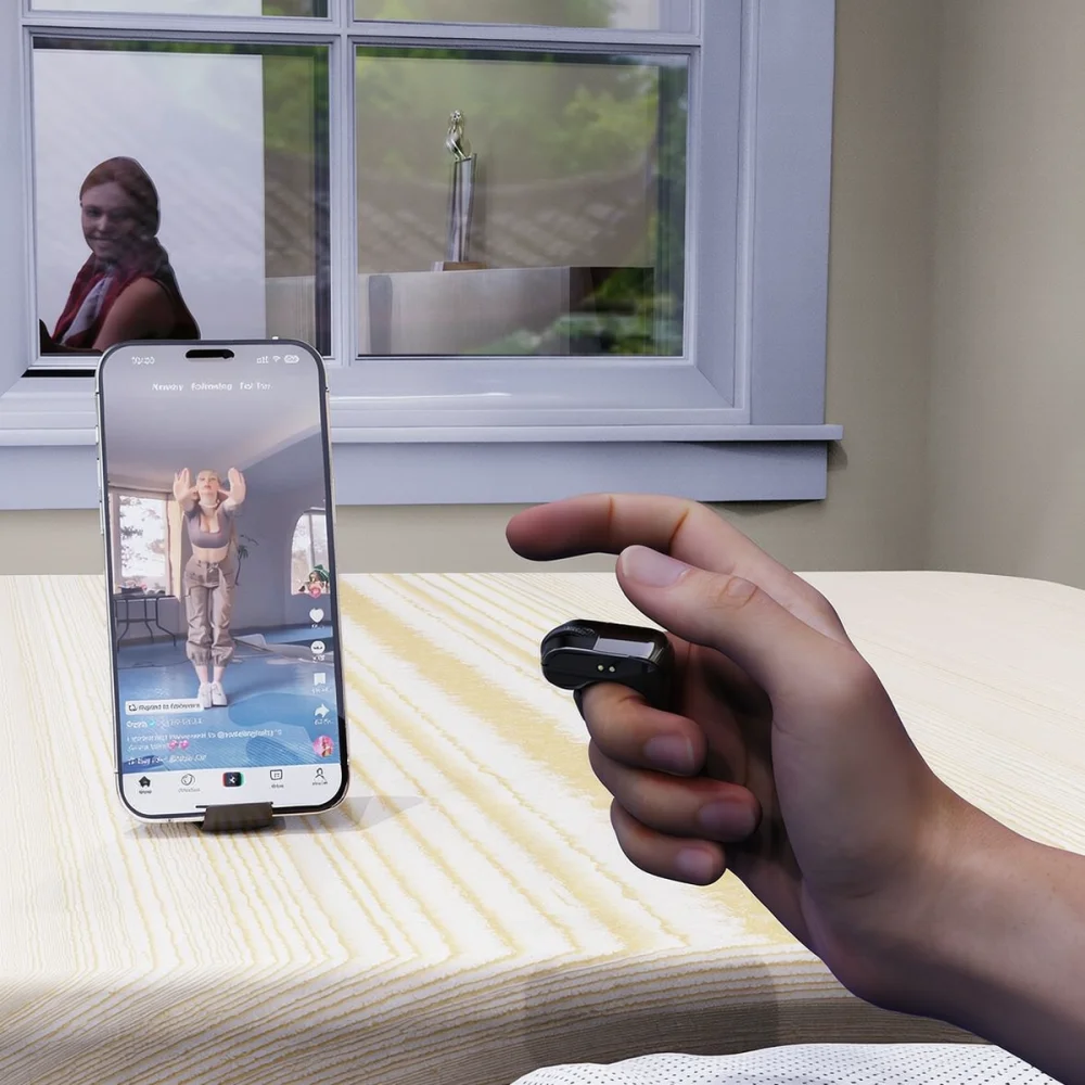 Smart Bluetooth Ring Controller For Mobile Phone Tiktok Scroll Page Turner Remote Photography Clicker Hands Free Gadget