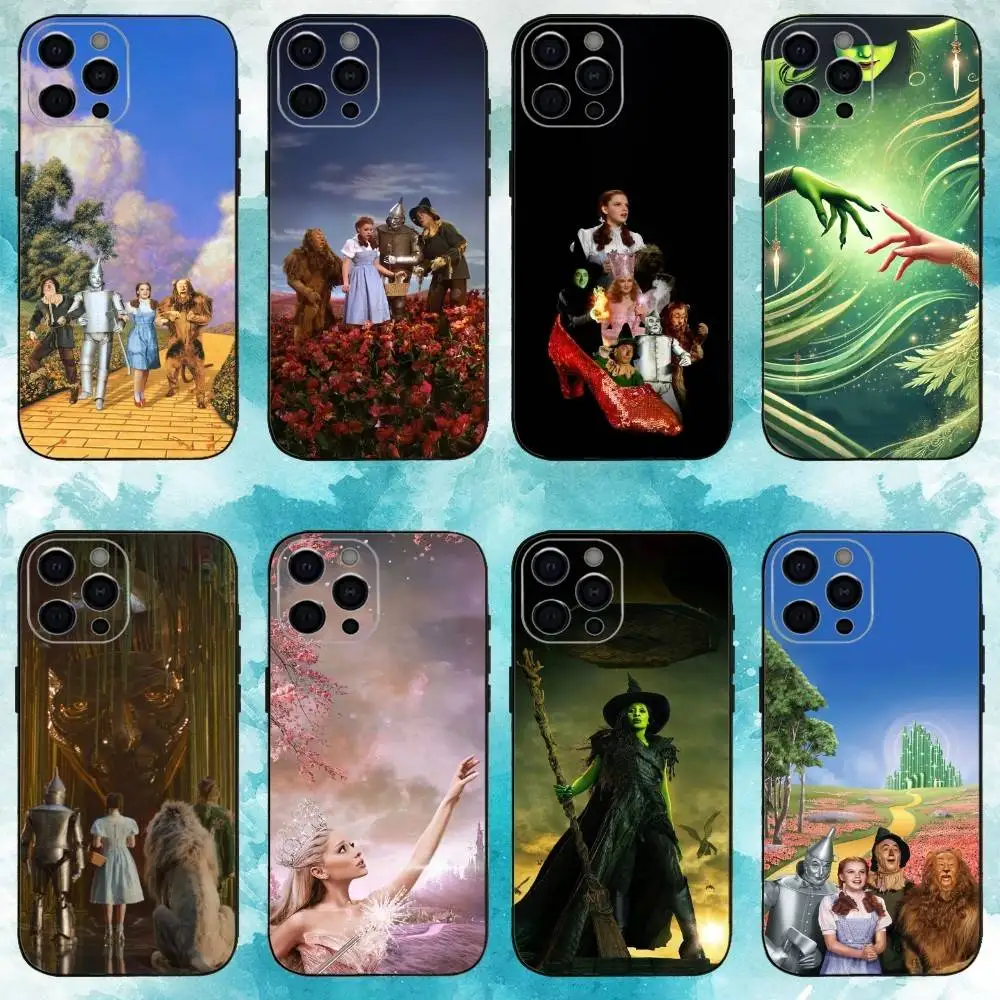 

W-Wizard of O-Oz Movie Phone Case For iPhone17,16,15,14,13,12,11 Plus,Pro Max Soft Black Cover