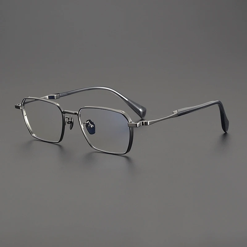خمر التيتانيوم إطار نظارات الرجال قصر النظر نظارات للقراءة العلامة التجارية الفاخرة النظارات إطار كبير الحجم وصفة طبية مصمم النظارات