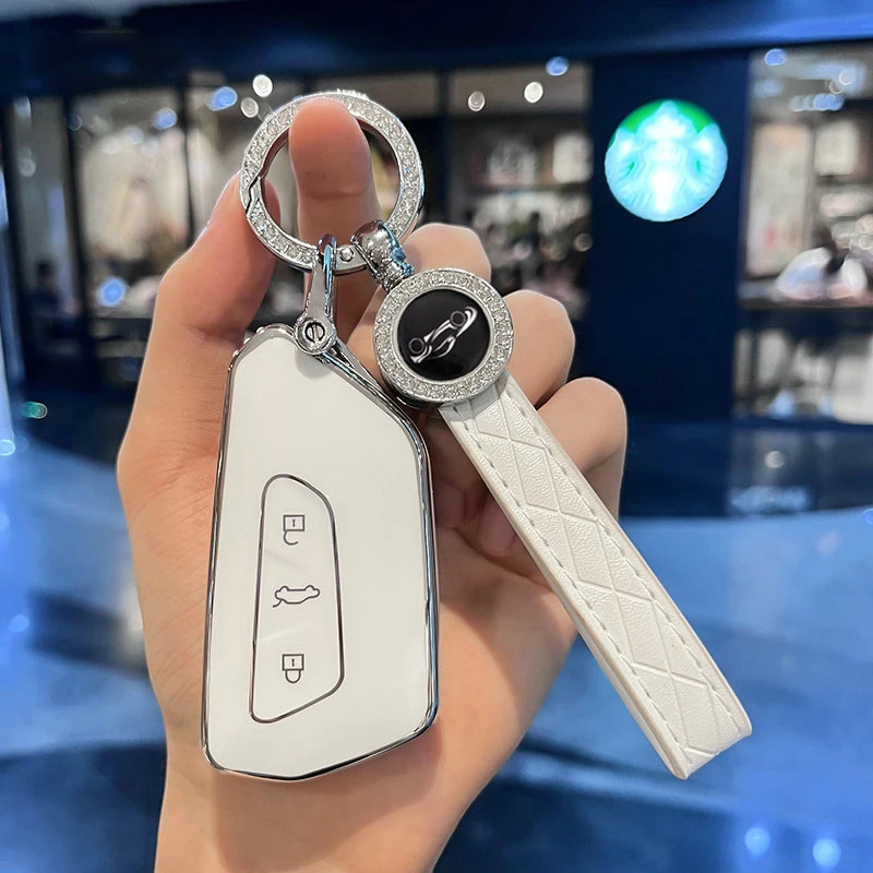 غطاء مفتاح سيارة من البولي يورثان الحراري لفولكس فاجن ، غطاء لفولكس فاجن جولف 8 ، MK8 ، ID.3 ، ID.4 ، كوبرا ، سكودا اوكتافيا A8 ، مقعد ليون MK4 ، 10000 ، Formentor Tarraco #2