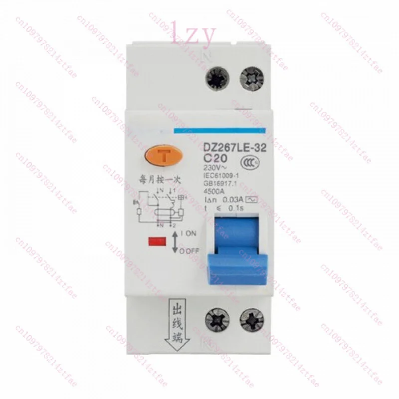for Chint DZ267LE-32 Series Circuit Breaker Leakage Protector C-Type 1P+N