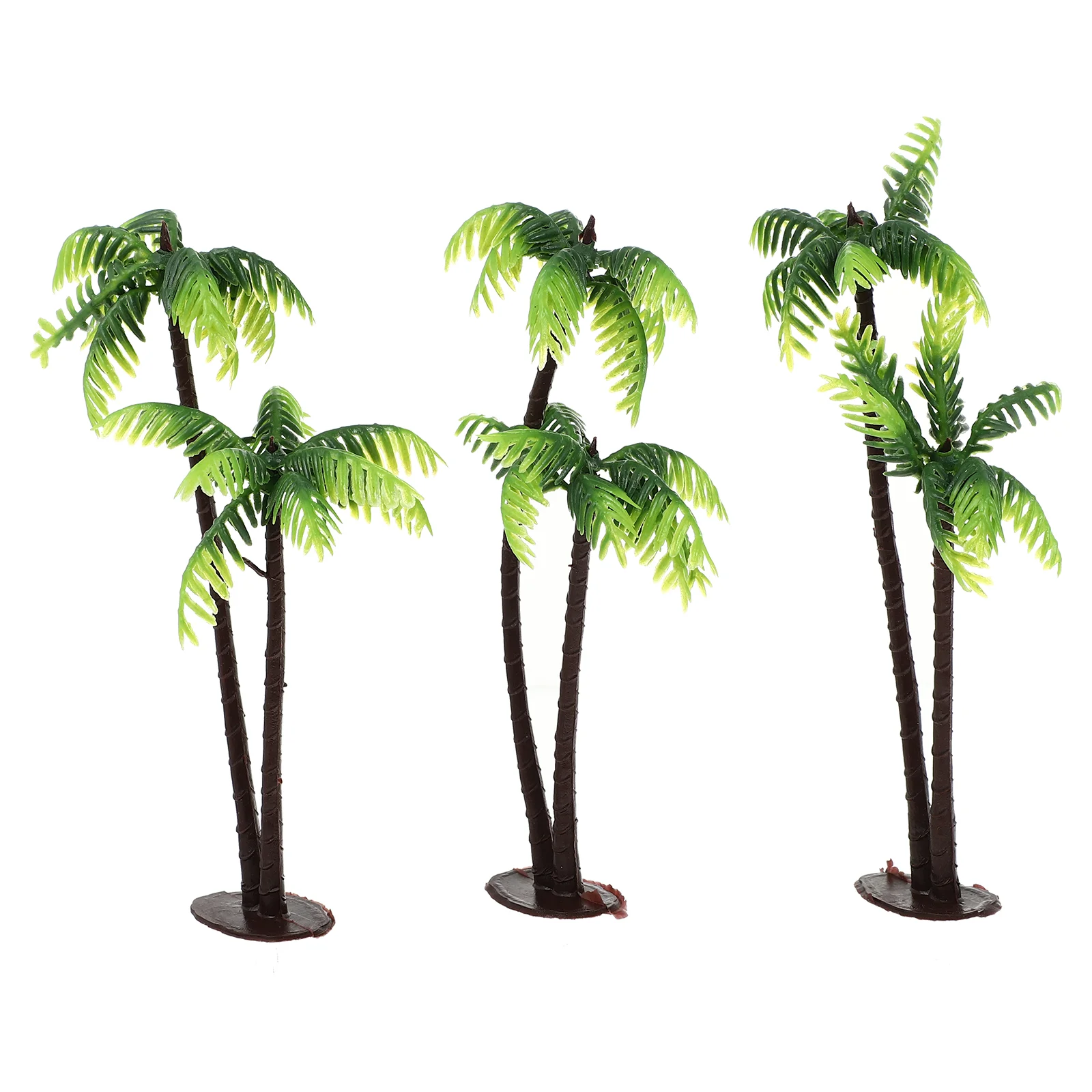 

3 Pcs Simulated Coconut Tree Decoration Mini Landscape Bonsai Micro Accessories