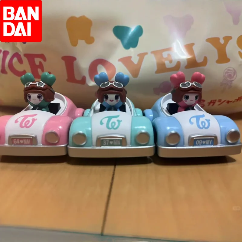 

BANDAI TWICE LOVELYS Cartoon Toy Car Mini Size Pull Back Mechanism Mini Press Go Vehicles Press Go Function Inertia Power