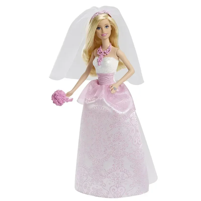 Original Mattel Barbie Bride Doll Wedding Princess Dolls for Girl Top Brand Birthday Christmas Gift for Kids Children Child Toys - view 3