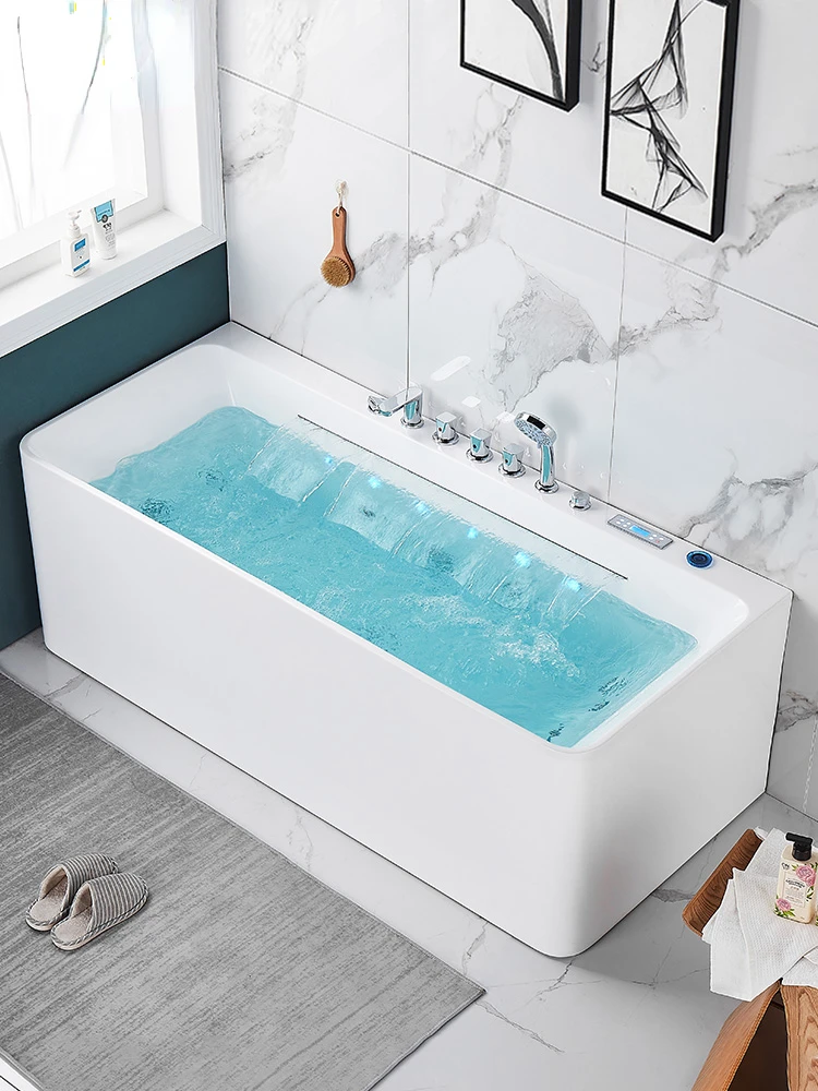 Insulated Bath Bathtub Small Apartment Household Bathroom Adult Acrylic Internet Celebrity Bathtub