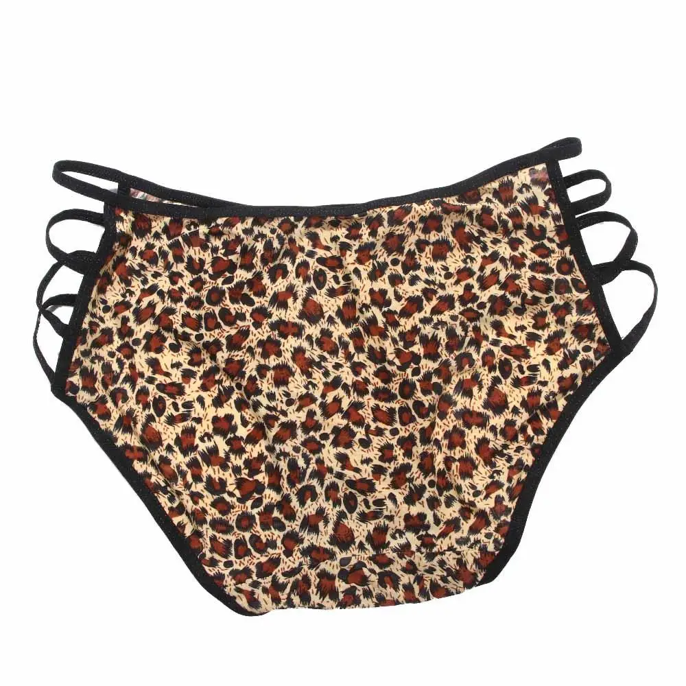 النساء منخفضة الخصر شفافة ليوبارد الملابس الداخلية الدانتيل سيور ليوبارد سراويل ملخصات #2