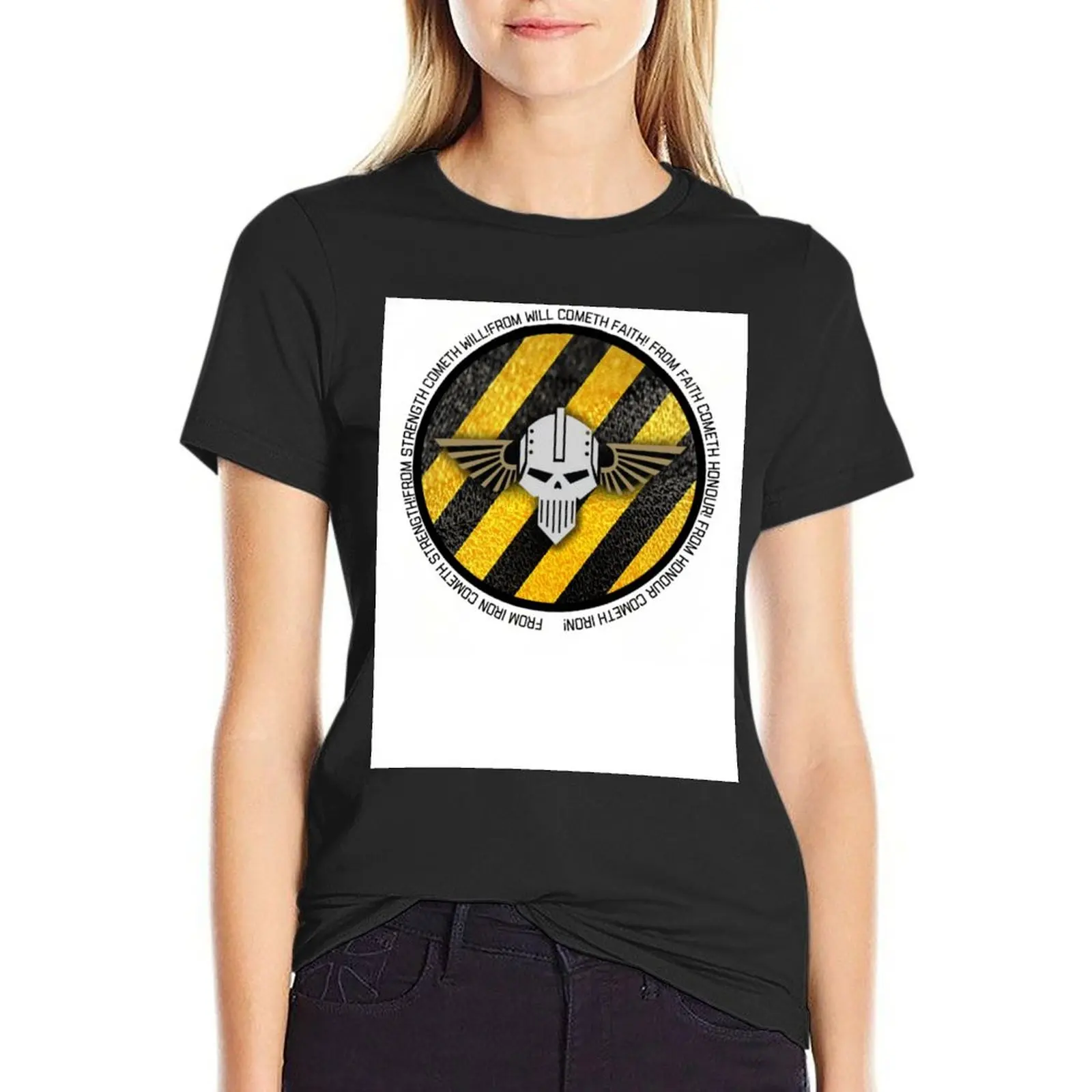 

Iron Warriors T-Shirt aesthetic clothes summer top blacks cute tops summer clothes for Women