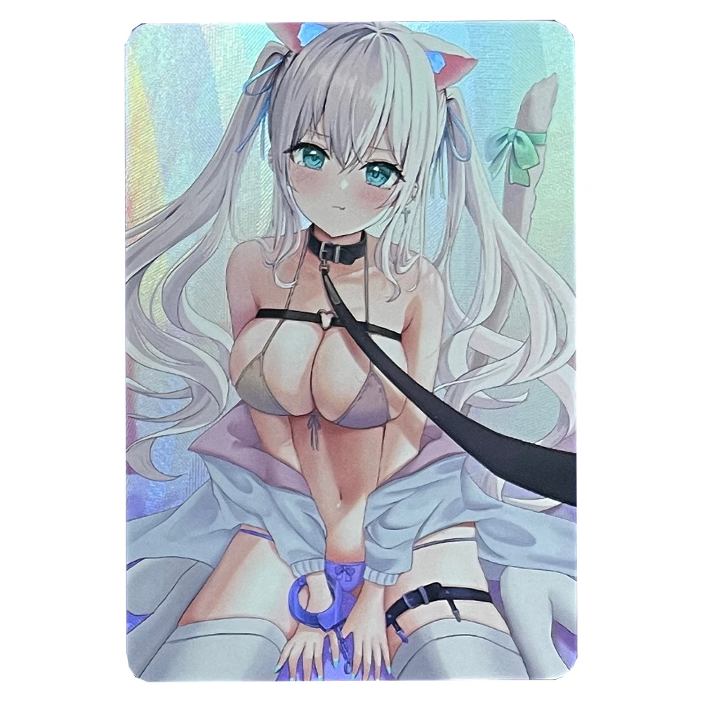 59X86Mm 9Pcs/set Azur Lane Kawaii Swimsuit Bra Collection Card Refraction Color Flash Game Anime Cards Gift Toys