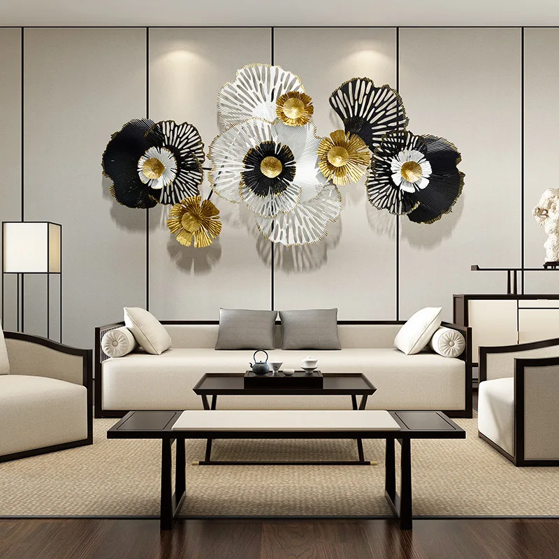 

Nordic Creative Iron Wall Art 3D Metal Hanging for Living Room Background Metal Wall Hanging Decoration 132X62cm