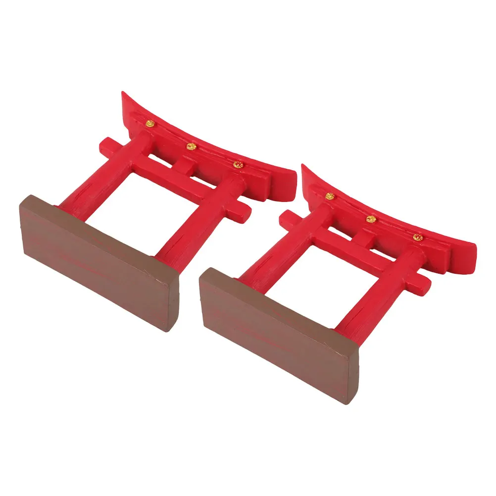 

2Pcs Japanese Gate Resin Statue Mini Gate Decoration for Aquarium Garden Micro Landscape Asian Fish Tank Decor