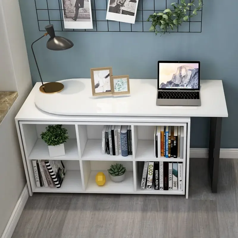 Rotating desk Stretching bookcase Folding bed cabinet Integrated home study Lunch break bed