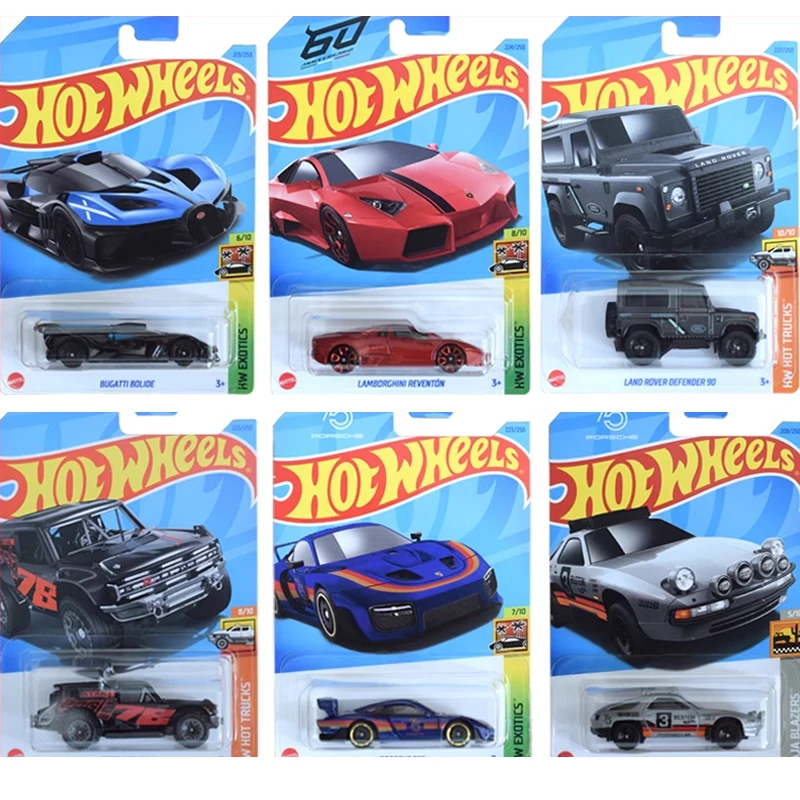 Original Hot Wheels 1/64 Diecast Car C4982-N Corvette Audi 90 Quattro Mclaren Solus GT Volvo Porsche 911,Toys For Kids