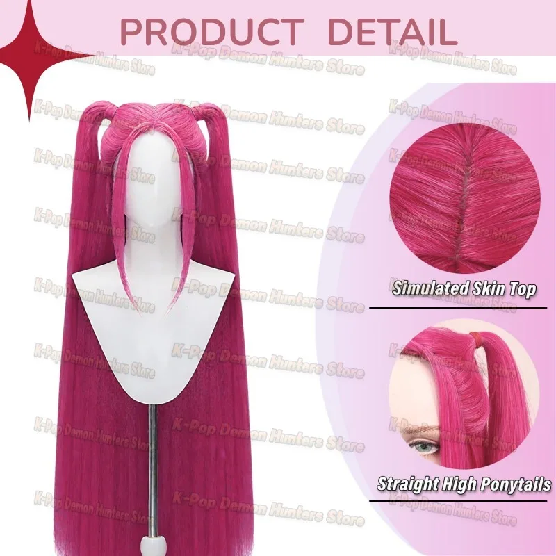 Donne Uomini Demone Hunters Parrucche Cosplay Anime Rumi Mira Zoey Costume Parrucche Viola Trecce Accessori Per Bambini Prop rumi parrucca per bambini