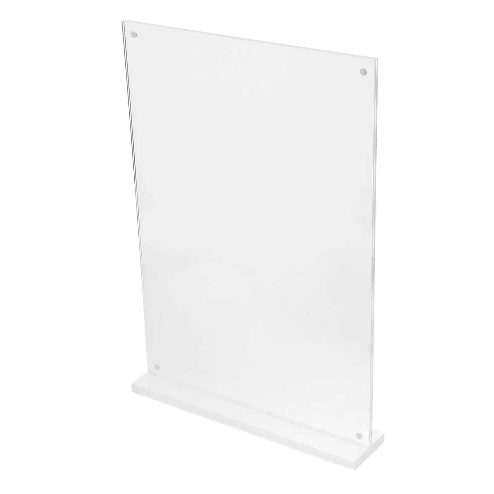 Premium Acrylic T-Style Sign Display Holder Stable Desktop Menu Rack for Retail Stores Bars Parties Bridal Showers Table Number